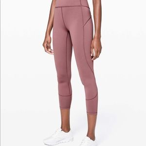 Lululemon In Movement ⅞ Tight Dusty Red Legging